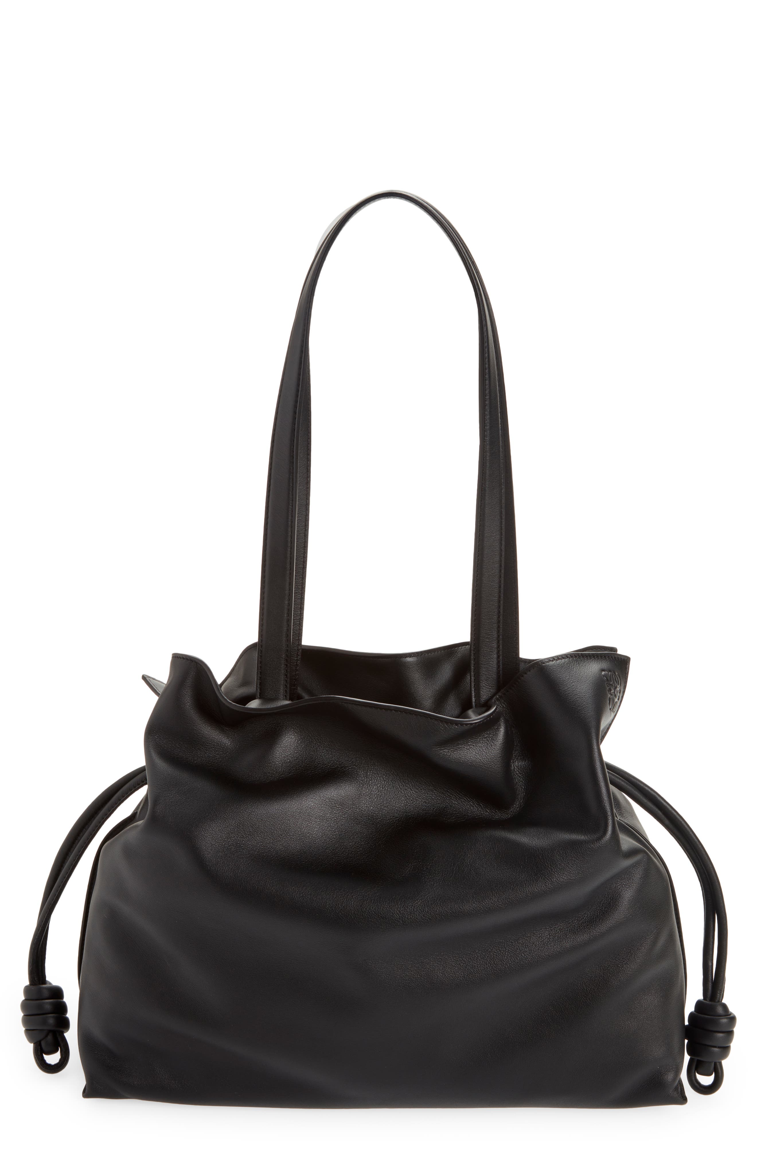 Loewe Large Flamenco Leather Clutch, Main, color, 