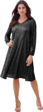 Roaman's Sequin Swing Dress