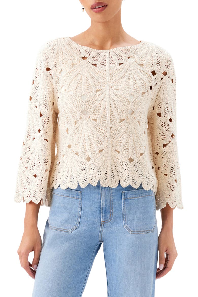 Flare Sleeve Top, Main, color, NATURAL
