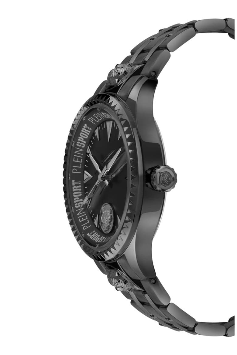 Lineman Three Hand Quartz Stainless Steel Bracelet Watch, 45mm, Alternate, color, BLACK