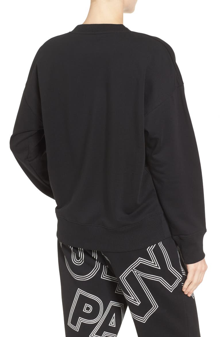 Logo Sweatshirt, Alternate, color, BLACK
