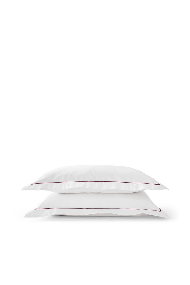 Premium Luxury Sateen Cotton Oxford Style Pillow Sham Pairs, Main, color, Fig
