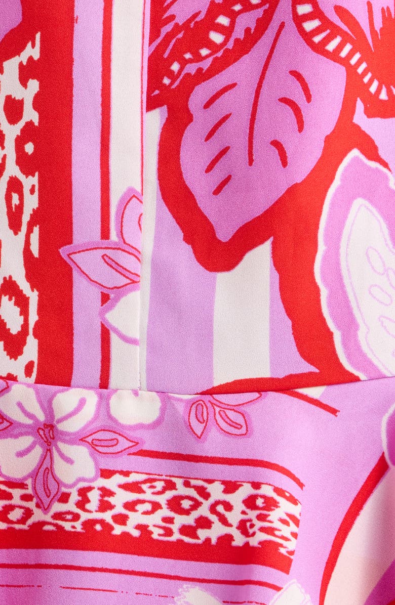 SUGARLIPS Barba Tropical Graceland Ruffle Trim Sleeveless Minidress, Alternate, color, Red-White