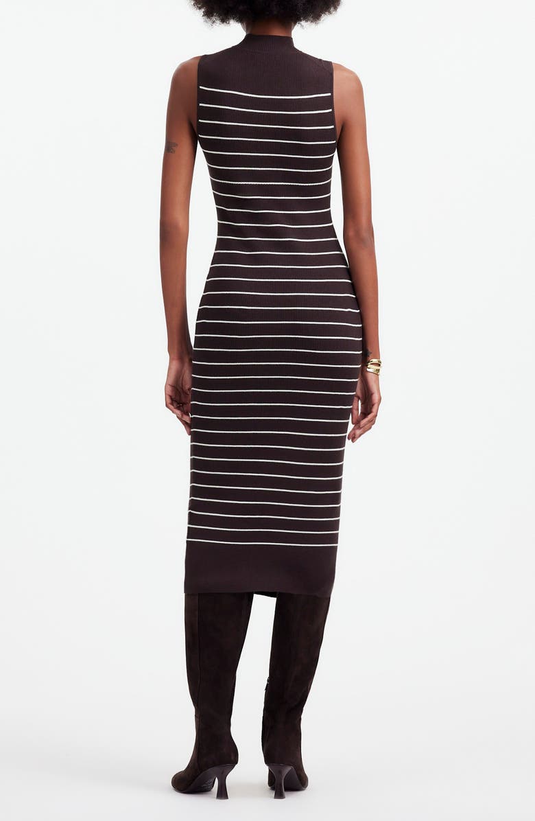 Madewell The Signature Sleeveless Mock Neck Rib Knit Dress, Alternate, color, 