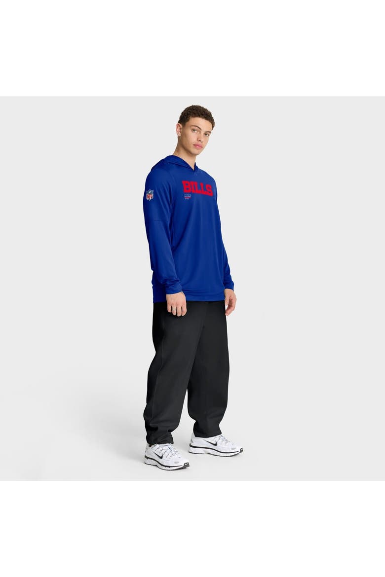 Men's Nike Royal Buffalo Bills Sideline Pure Fury Performance Long Sleeve Hoodie T-Shirt, Alternate, color, Royal