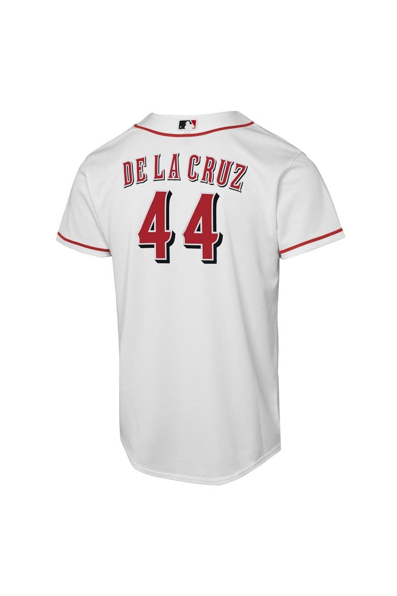 Youth Nike Elly De La Cruz White Cincinnati Reds Home Replica Player Jersey, Alternate, color, White
