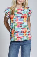 APNY Double Ruffle Cap Sleeve Top