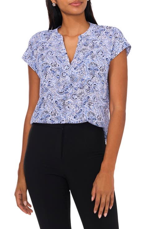 Split Neck Georgette Blouse
