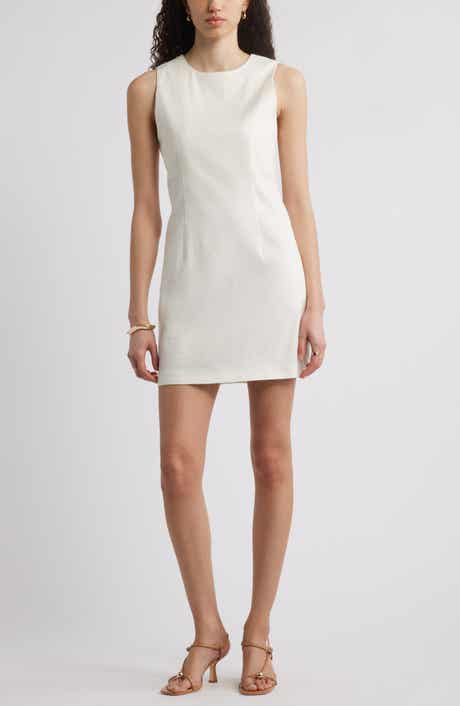 Nordstrom Sleeveless Stretch Linen Blend Minidress