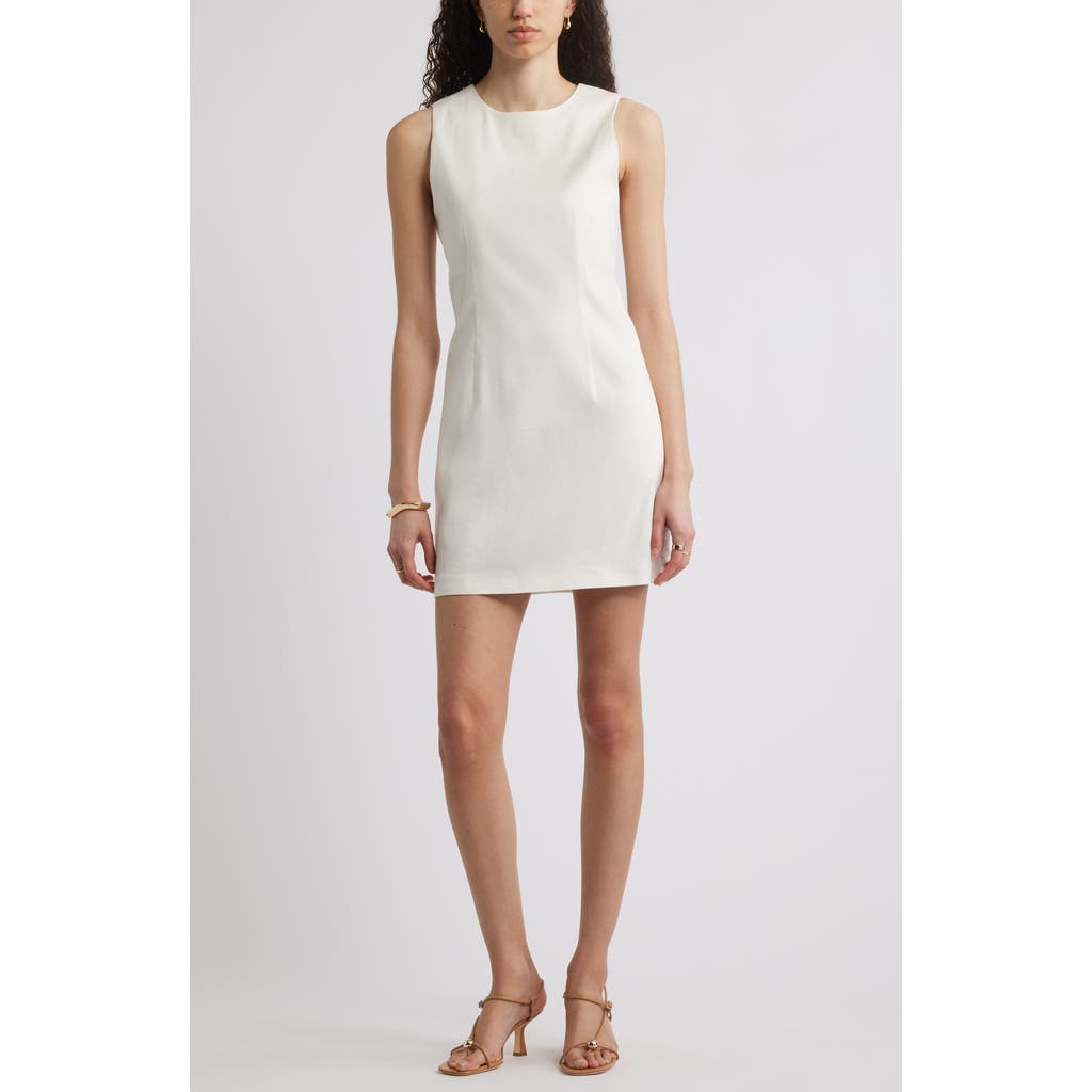 Nordstrom Sleeveless Stretch Linen Blend Minidress