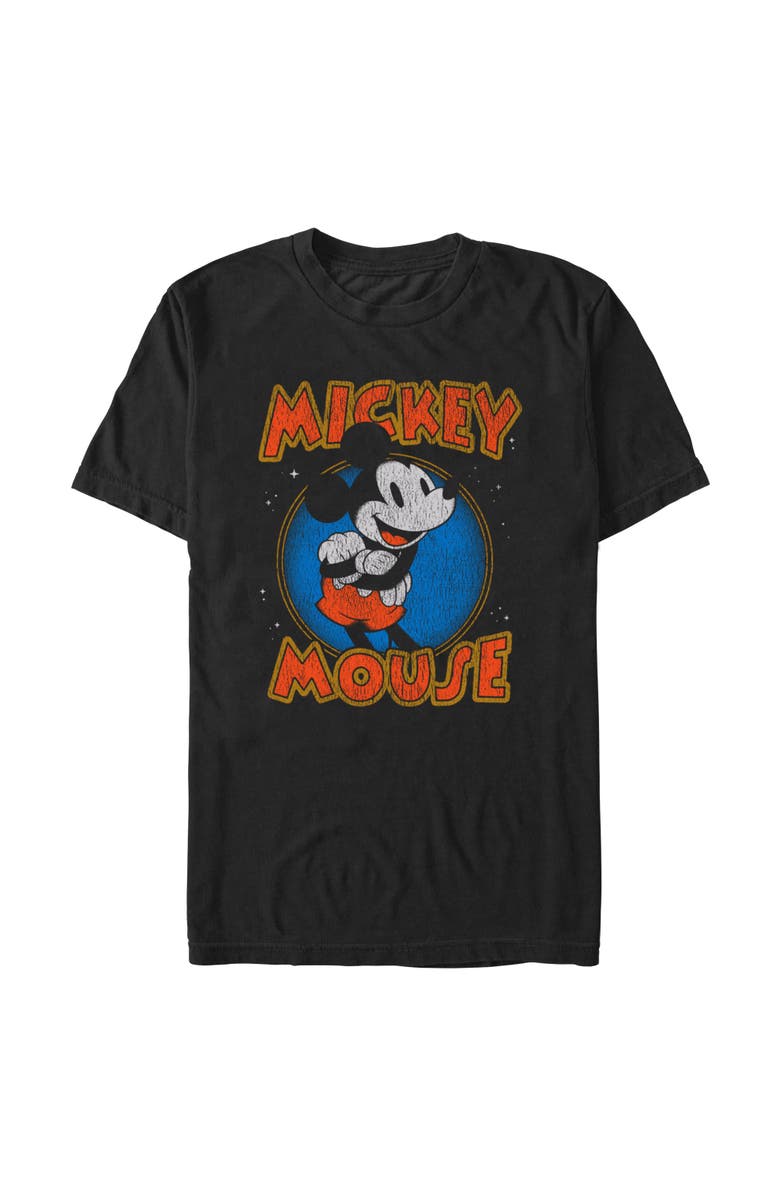 Mickey & Friends Men's Mickey & Friends Classic Mickey Comfort Colors Graphic T-Shirt, Alternate, color, Black