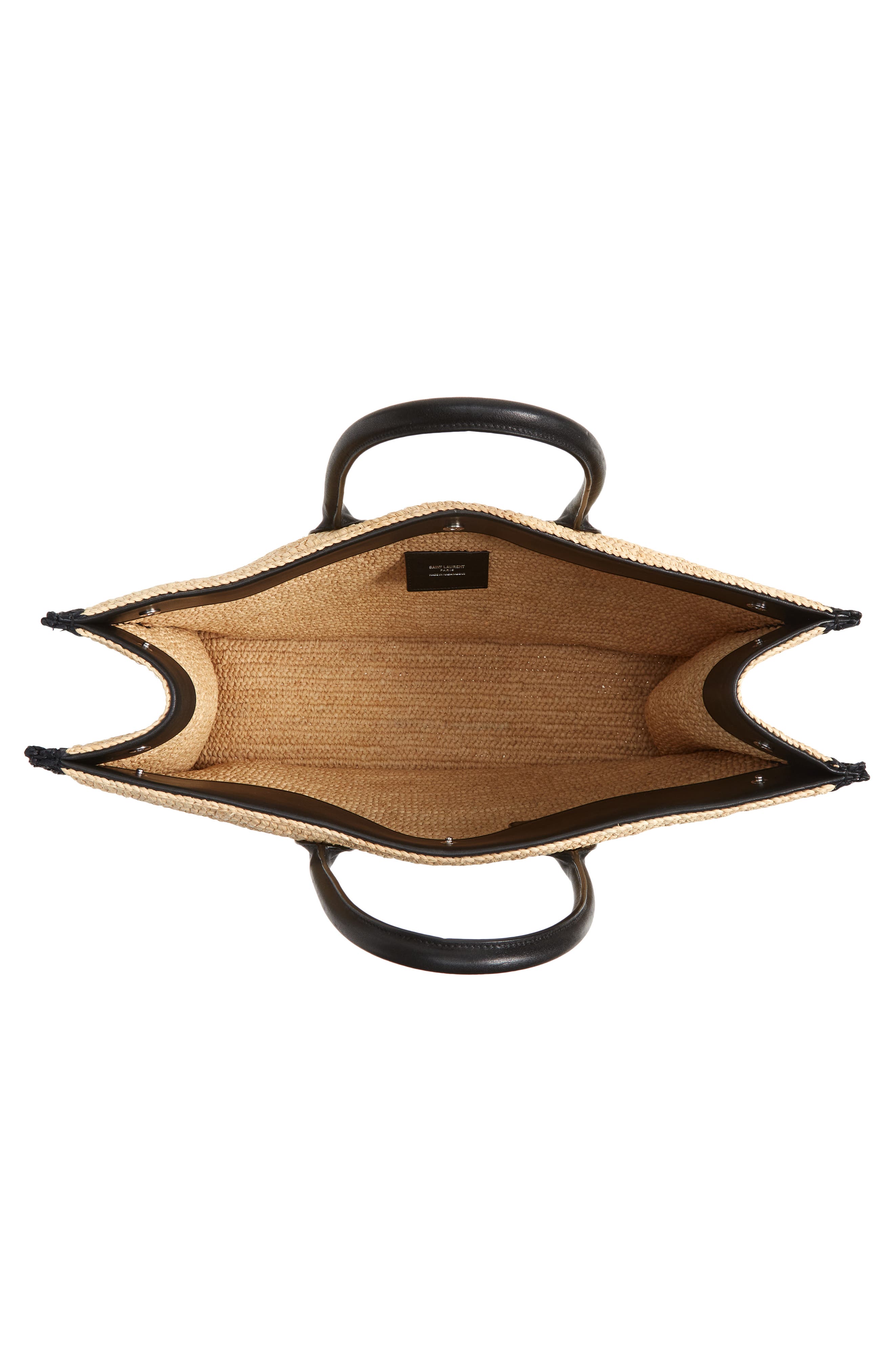 Saint Laurent Large Rive Gauche Logo Woven Tote, Alternate, color, 