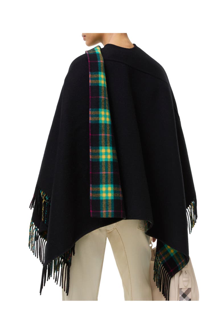 Wool Blanket Cape, Alternate, color, Emerald green