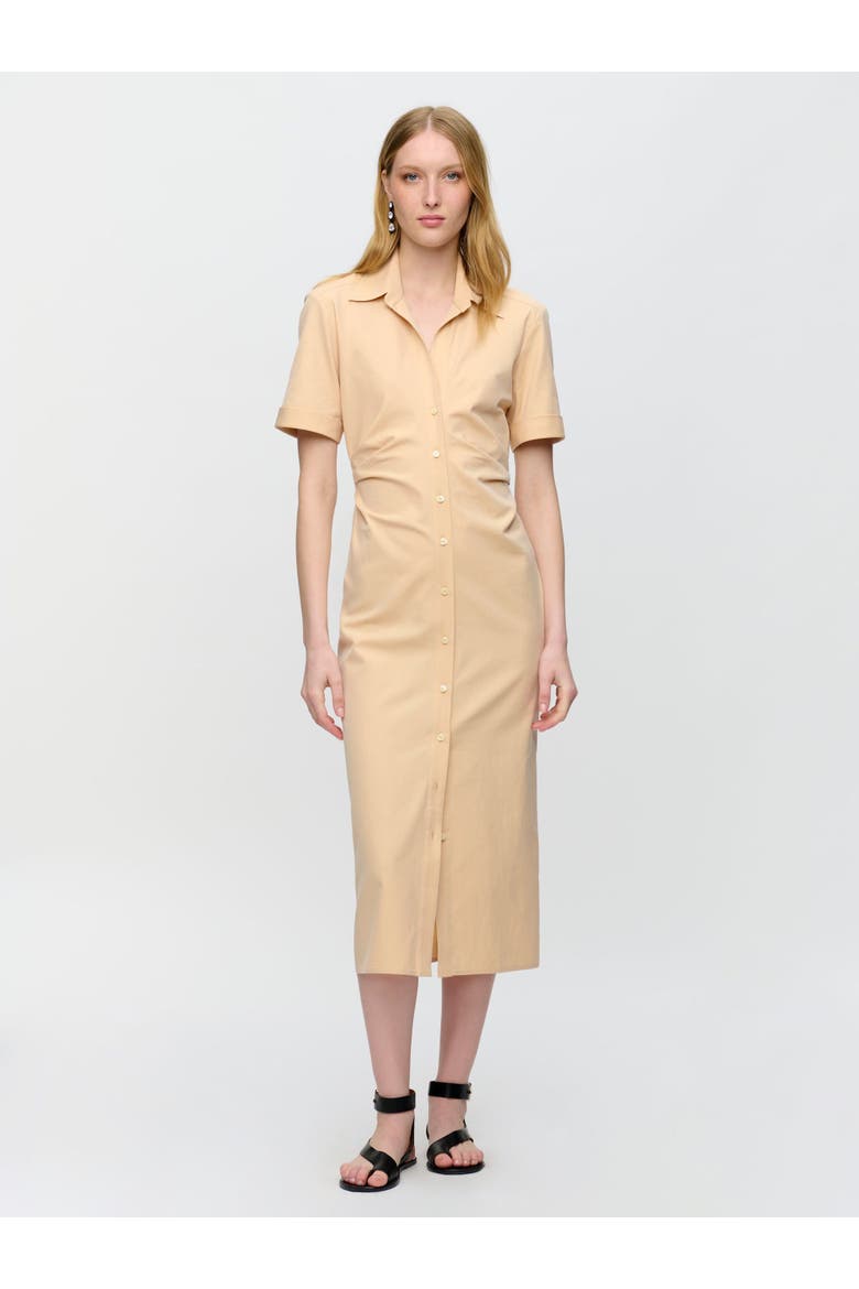 Lou Fitted shirt dress, Alternate, color, Apricot
