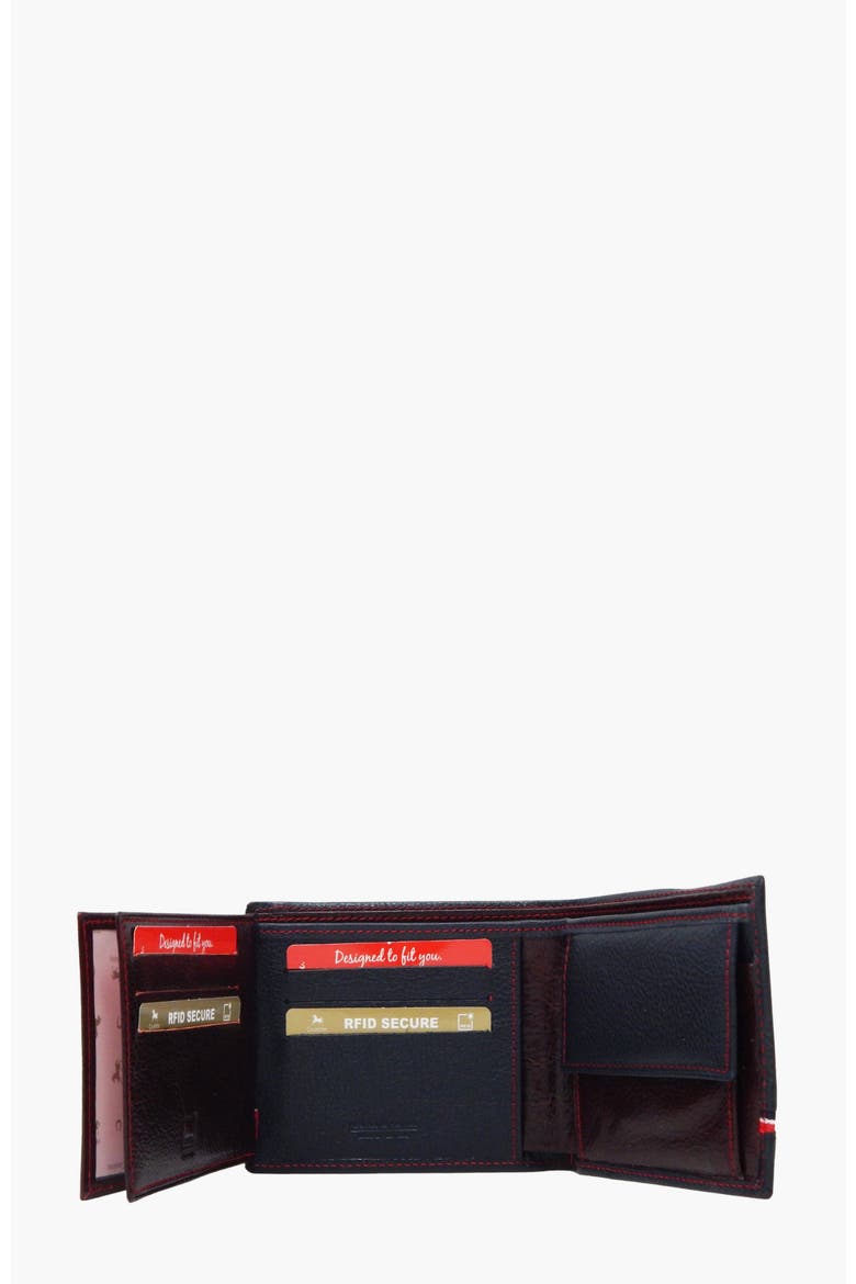 The Sailor Trifold Leather Wallet 507, Alternate, color, Navy