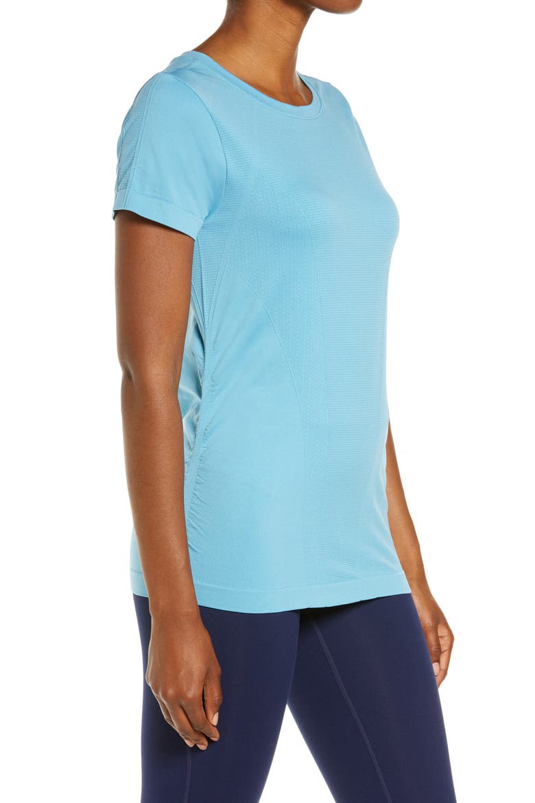 Tempo Seamless T-Shirt, Alternate, color, TEAL DOLPHIN