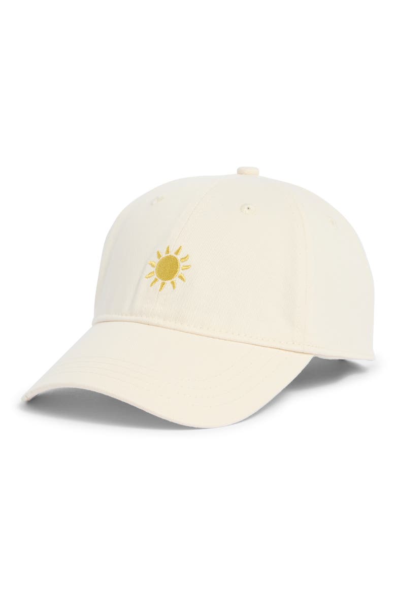 Soleil Baseball Cap, Main, color, CREAM