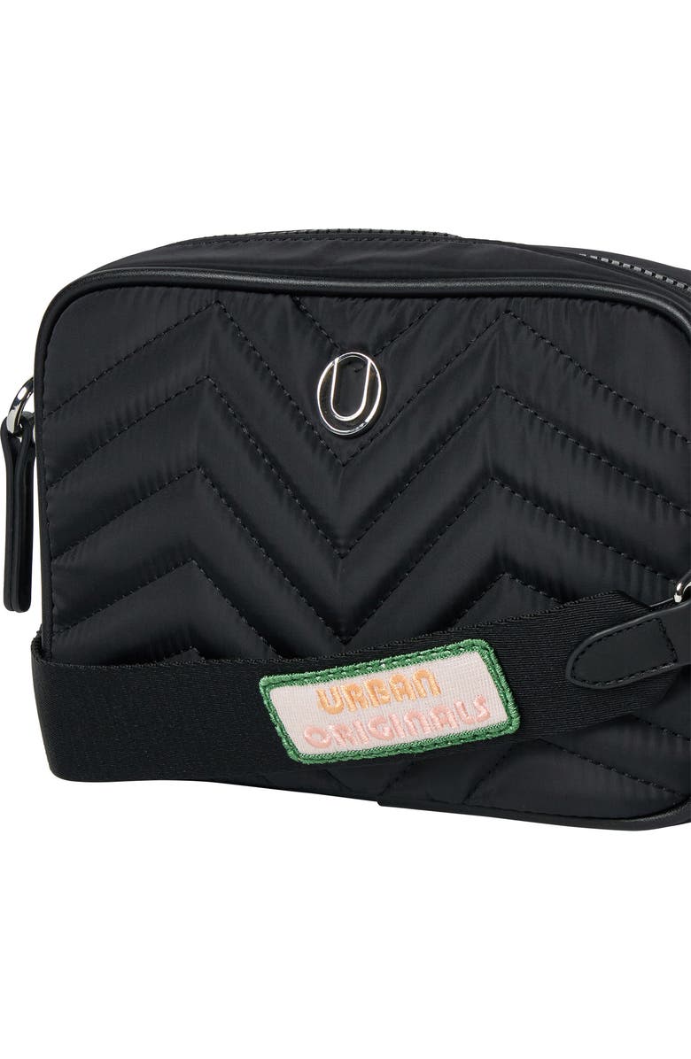 Urban Originals Viva Quilt Crossbody Bag, Alternate, color, Black