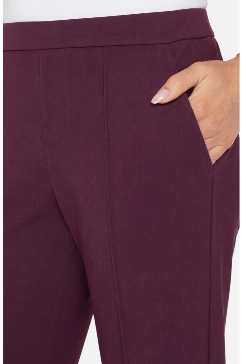 Kayla Wide Leg Pull-On Trousers, Alternate, color, DARK OXBLOOD
