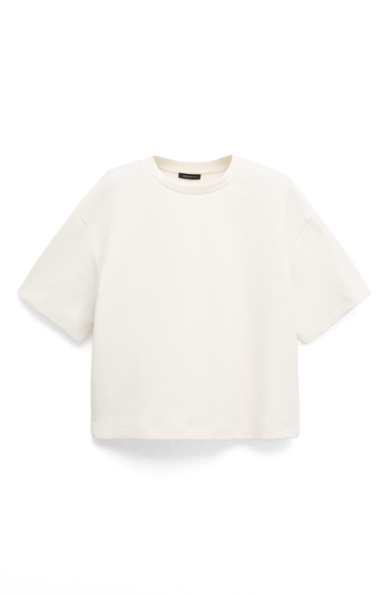 MANGO Cotton Blend T-Shirt, Alternate, color, Off White
