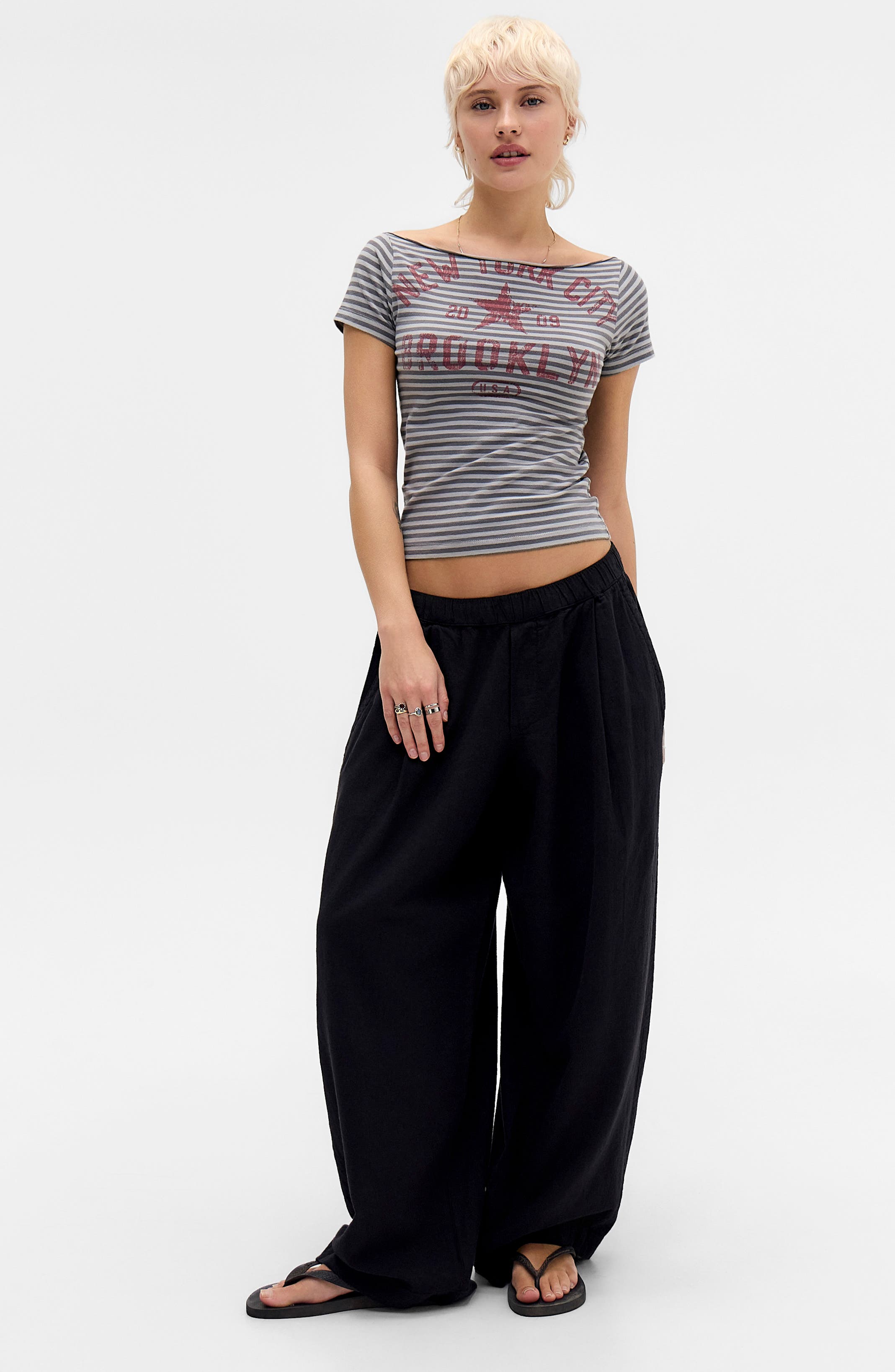 Bobbi Pleated Linen Cocoon Pants (Women) | Nordstrom