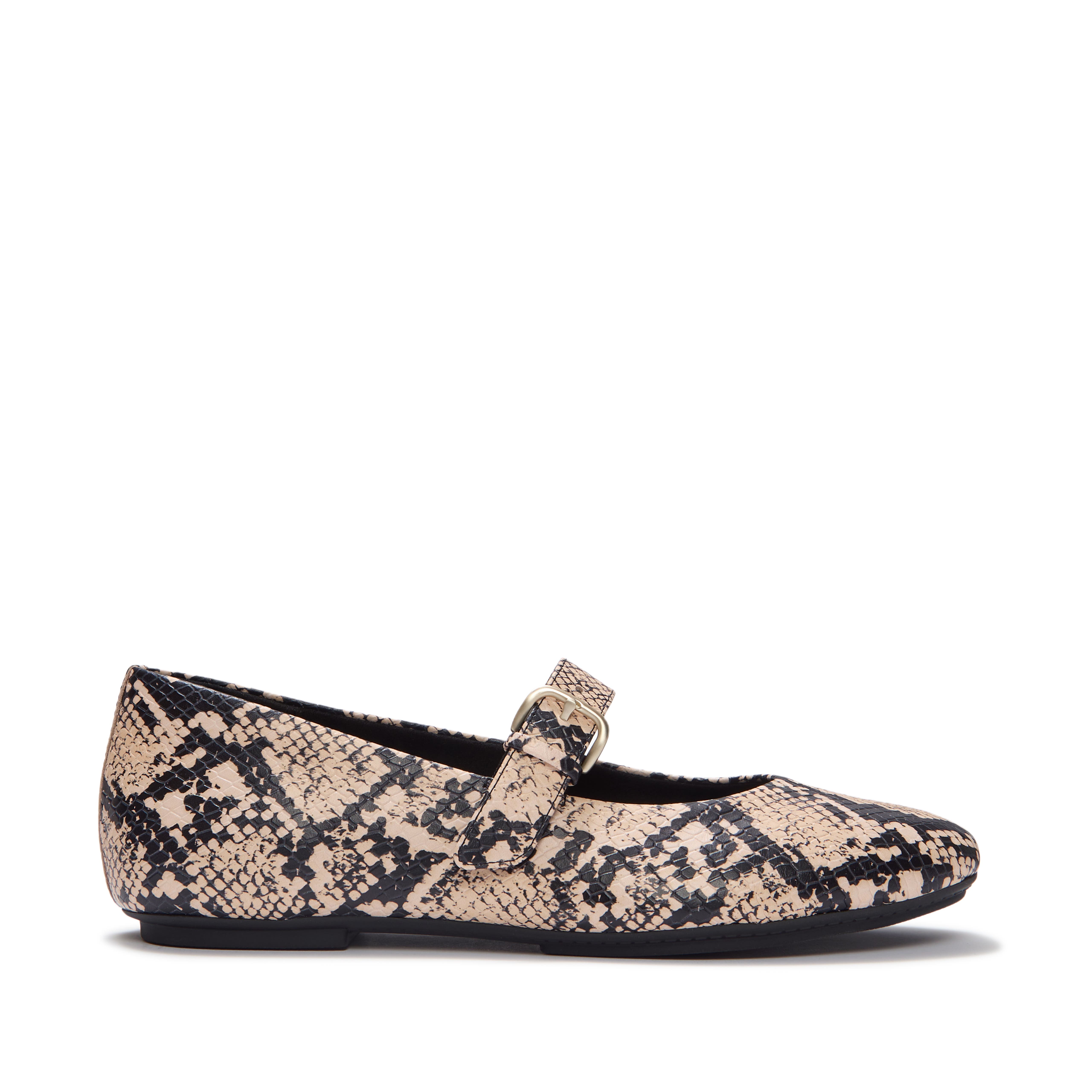 FitFlop Delicato Snake Mary Janes, Alternate, color, Hazy Taupe/Black