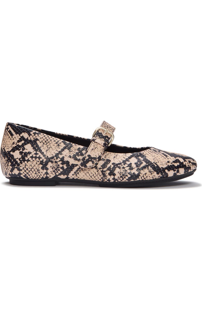 FitFlop Delicato Snake Mary Janes, Alternate, color, Hazy Taupe/Black