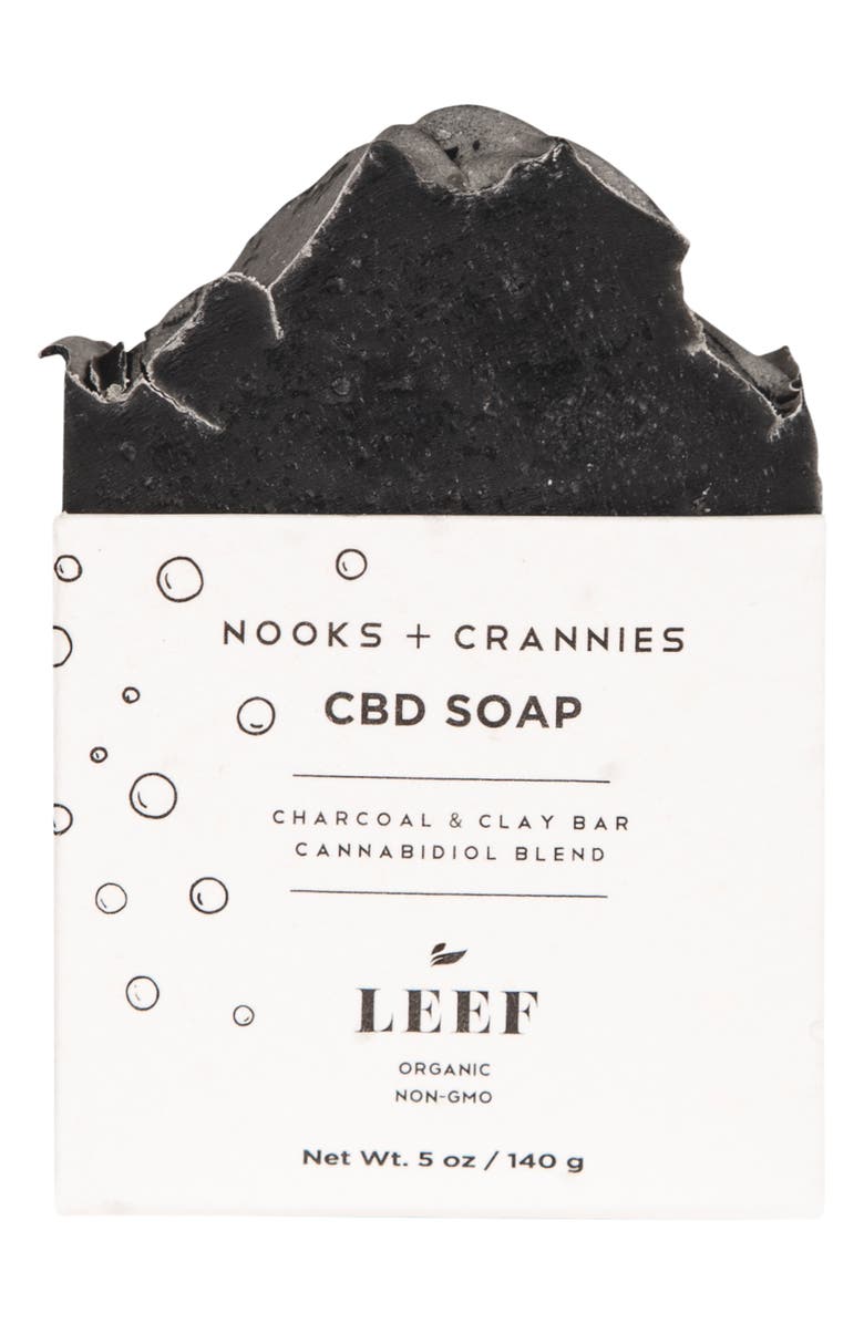 Leef Organics Nooks + Crannies CBD Soap, Main, color, Charcoal Clay
