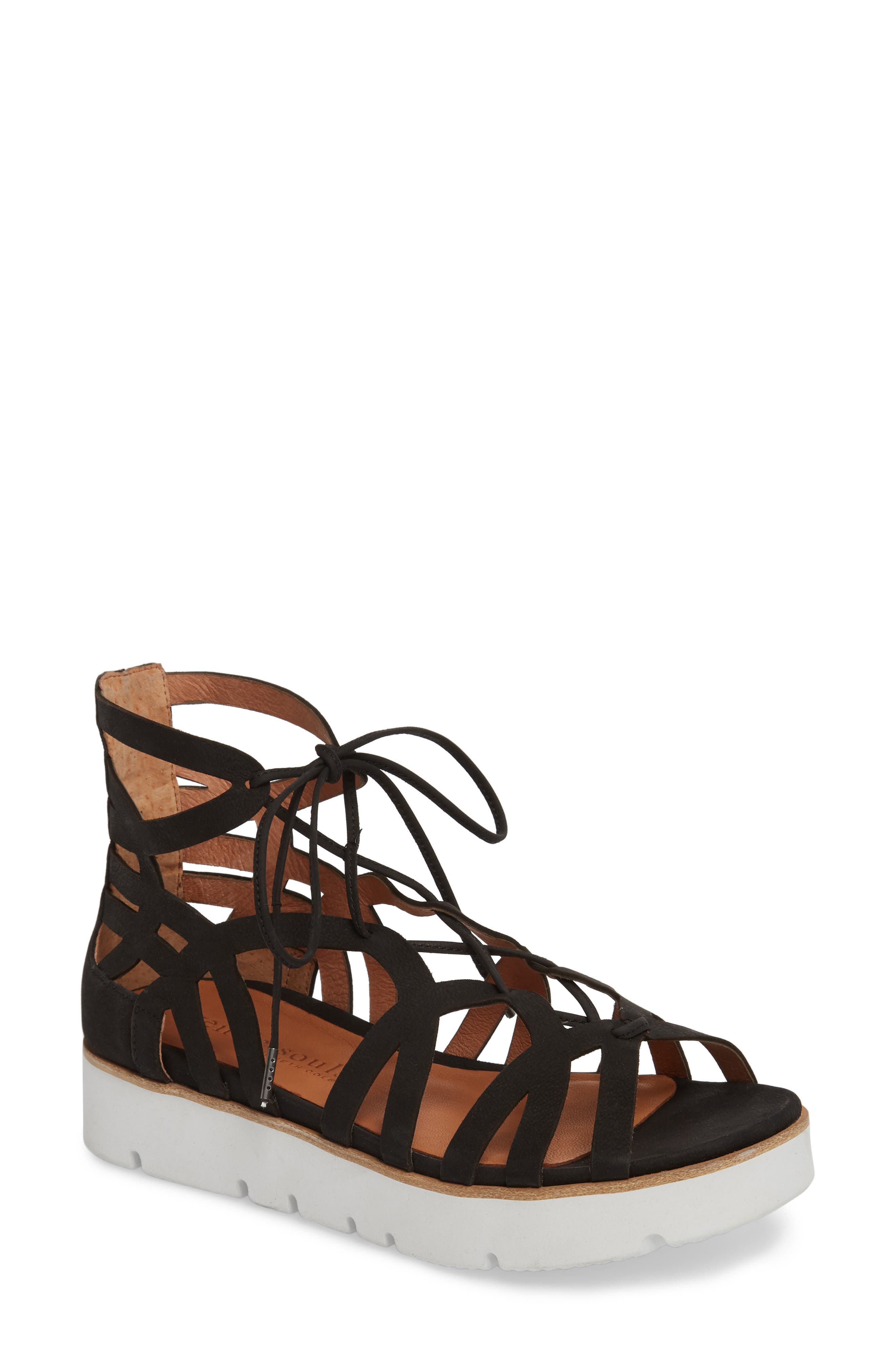 Gentle Souls by Kenneth Cole Larina Lace-Up Sandal, Main, color, 