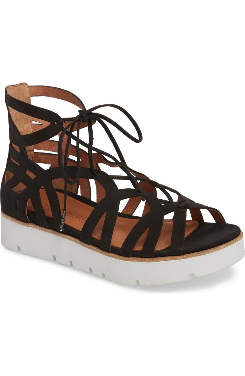 Gentle Souls by Kenneth Cole Larina Lace-Up Sandal, Main, color,