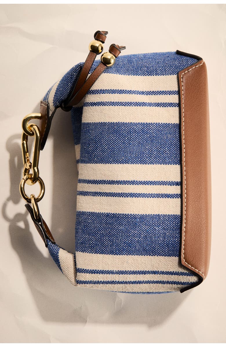 H&M Small Canvas Handbag, Alternate, color, Blue/Striped