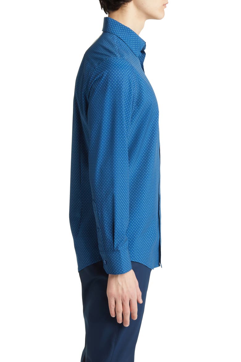 Leeward Star Print Button-Up Performance Shirt, Alternate, color, SET SAIL IPANEMA STAR PRINT