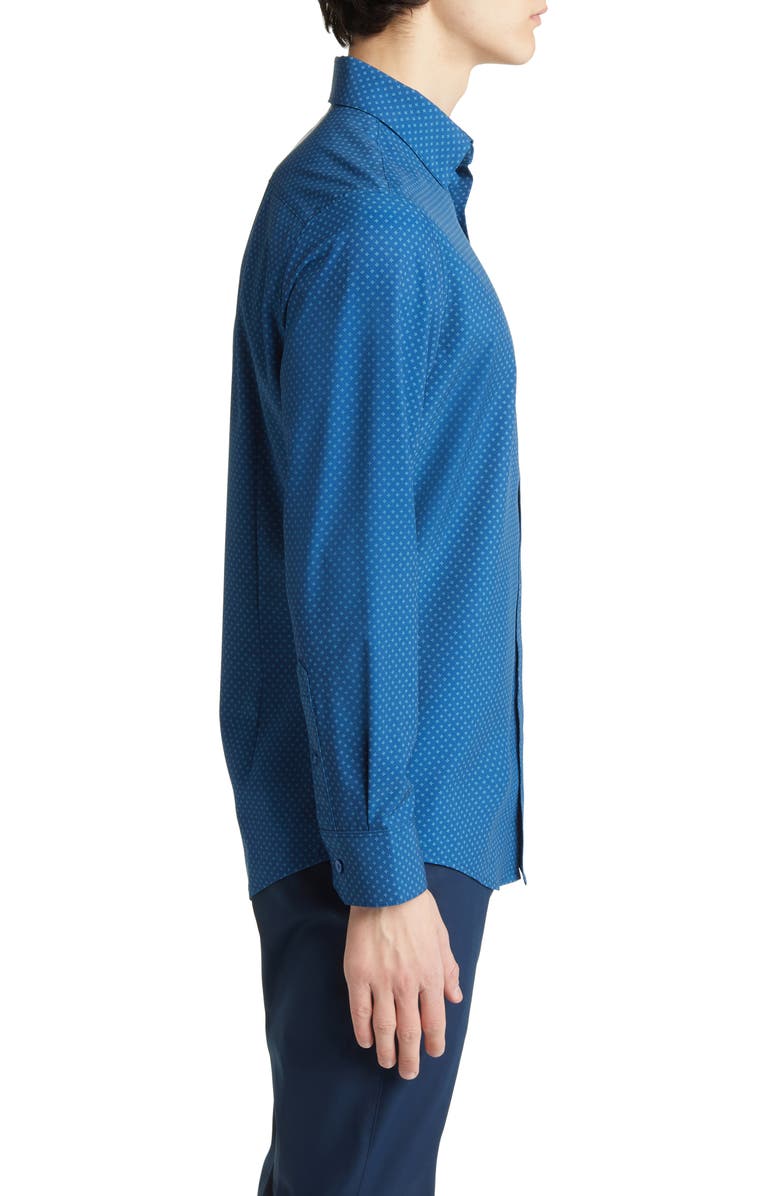 Mizzen+Main Leeward Star Print Button-Up Performance Shirt, Alternate, color,