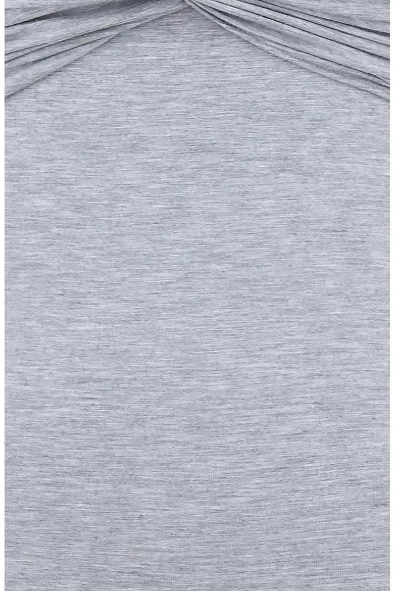 Twist Front Long Sleeve Cutout T-Shirt, Alternate, color, GREY MARL