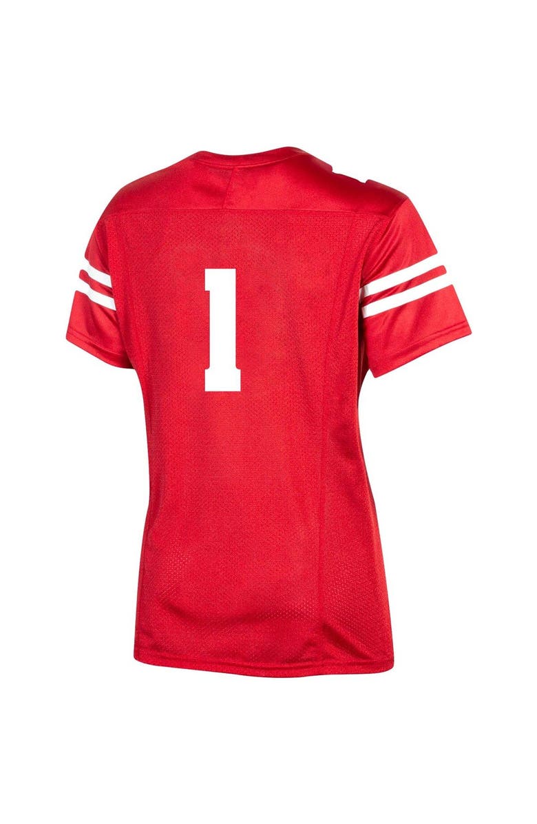 Under Armour Women's Under Armour #1 Red Wisconsin Badgers Team Replica Football Jersey, Alternate, color, 