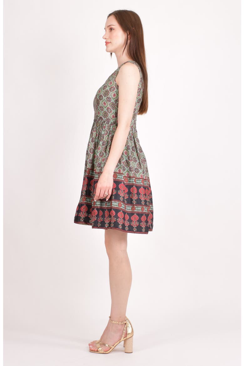Hazel Boho One Shoulder Mini Dress, Alternate, color, Green