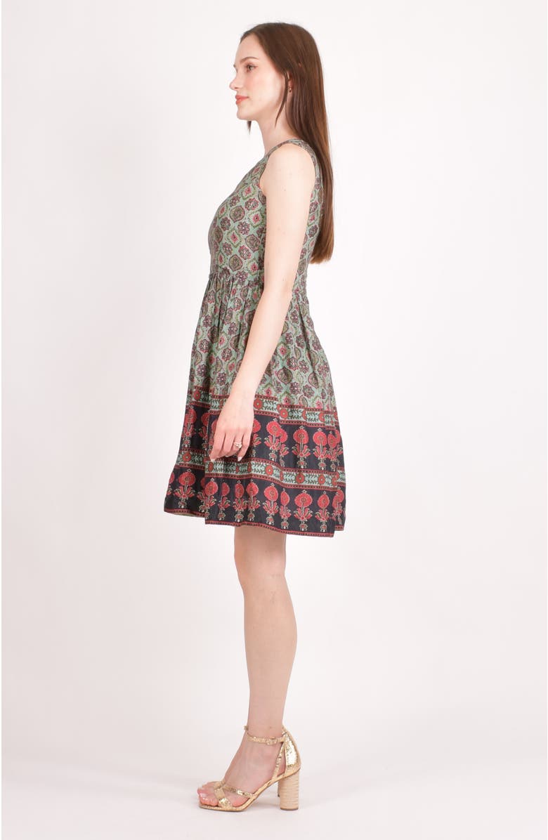 RAAS Hazel Boho One Shoulder Mini Dress, Alternate, color, Green