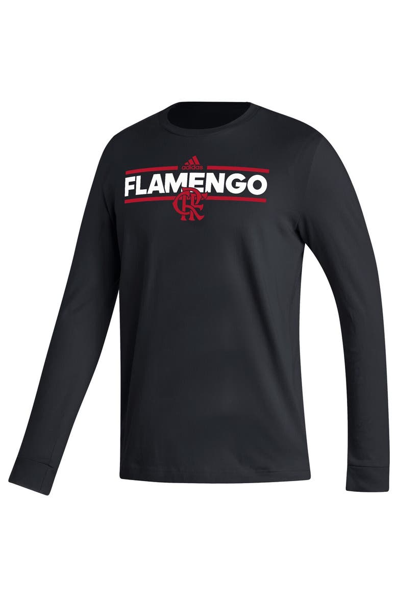 Men's adidas Black CR Flamengo Dassler Long Sleeve T-Shirt, Alternate, color, Black