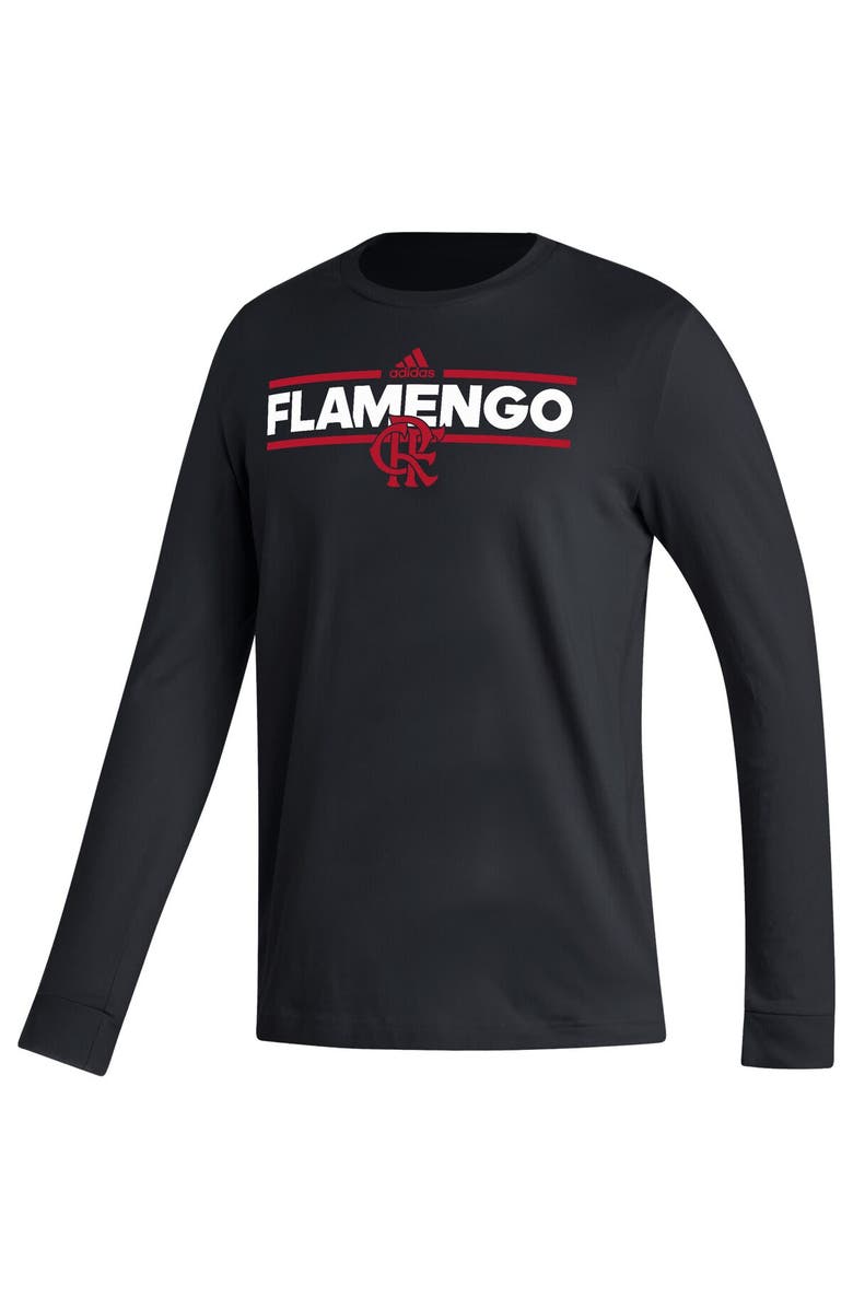 adidas Men's adidas Black CR Flamengo Dassler Long Sleeve T-Shirt, Alternate, color, Black