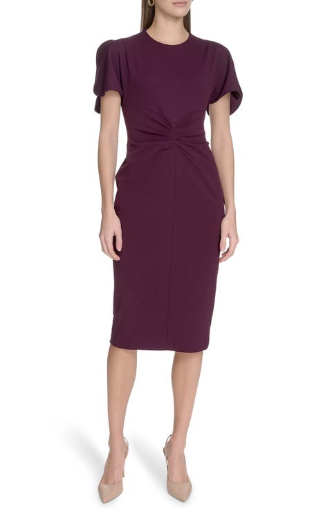 Ruched Front Sheath Dress