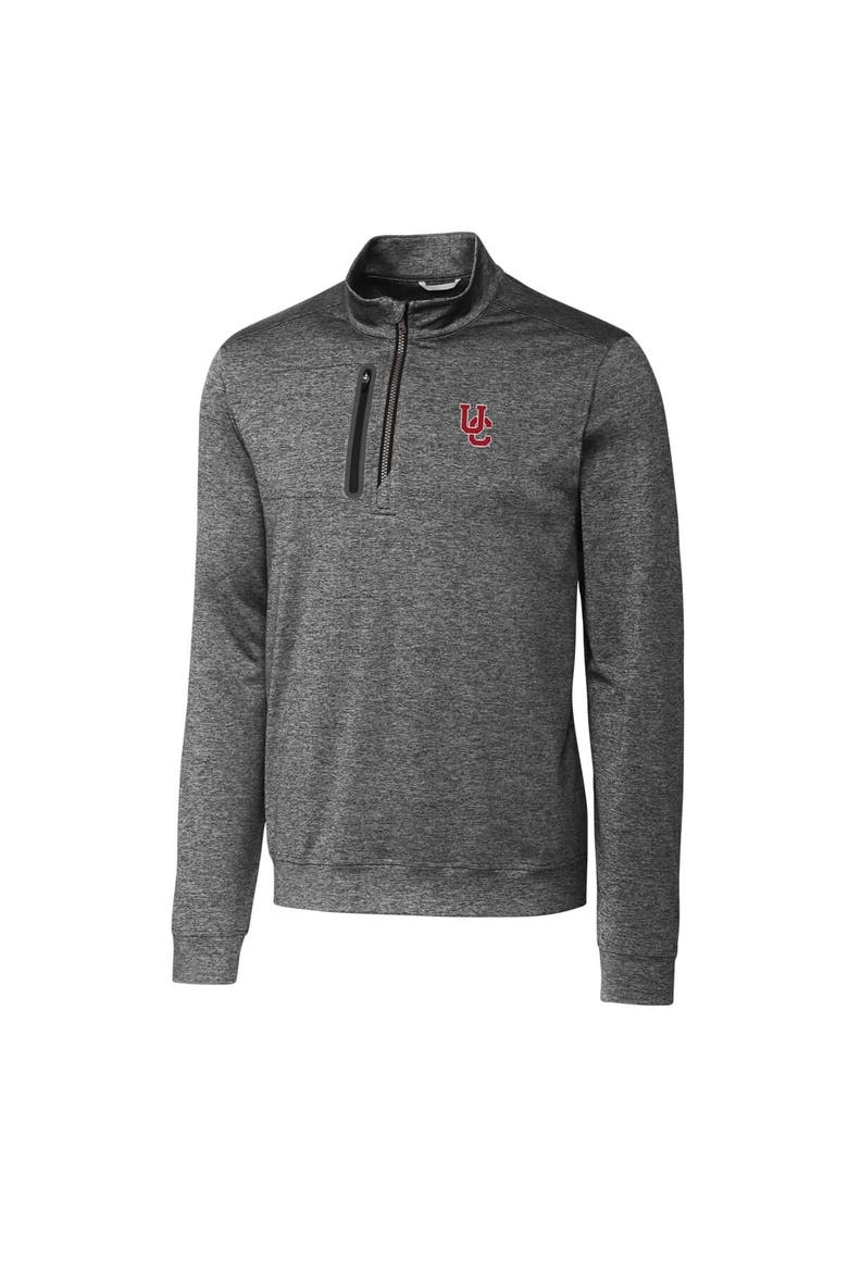 Men's Cutter & Buck Gray Cincinnati Bearcats Stealth Vault Logo Half-Zip Jacket, Main, color, Gray