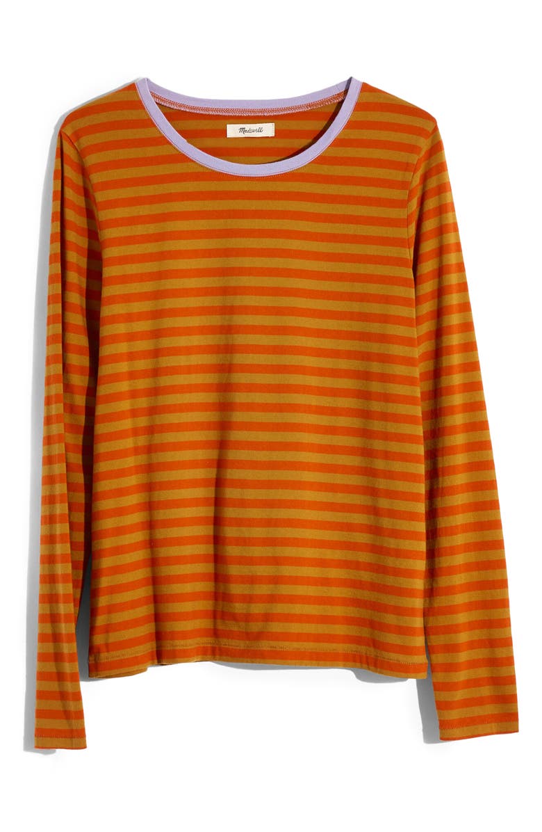 Madewell Northside Long Sleeve Vintage Tee in Driggs Stripe, Alternate, color, 