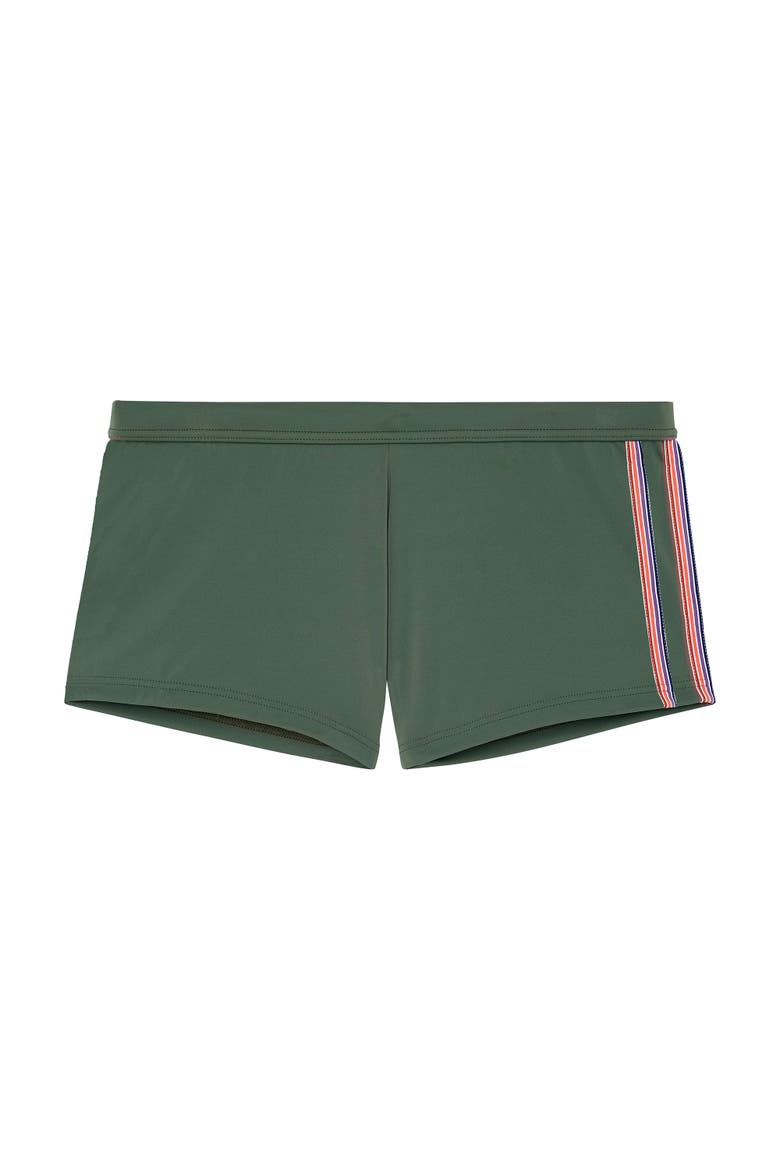 Nautical Cup Swim Shorts, Main, color, Khaki Green