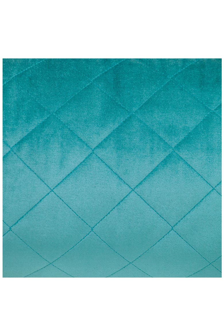 Milo Quilted Throw Pillow, Alternate, color, AQUA