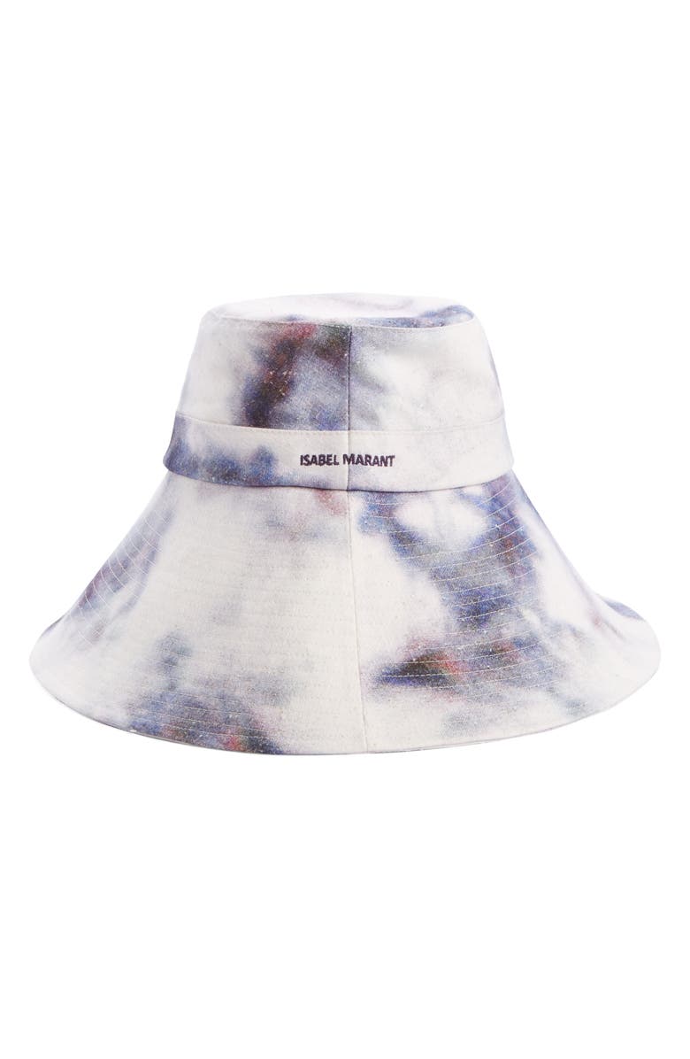 Isabel Marant Noliae Slouchy Tie Dye Bucket Hat, Alternate, color, 