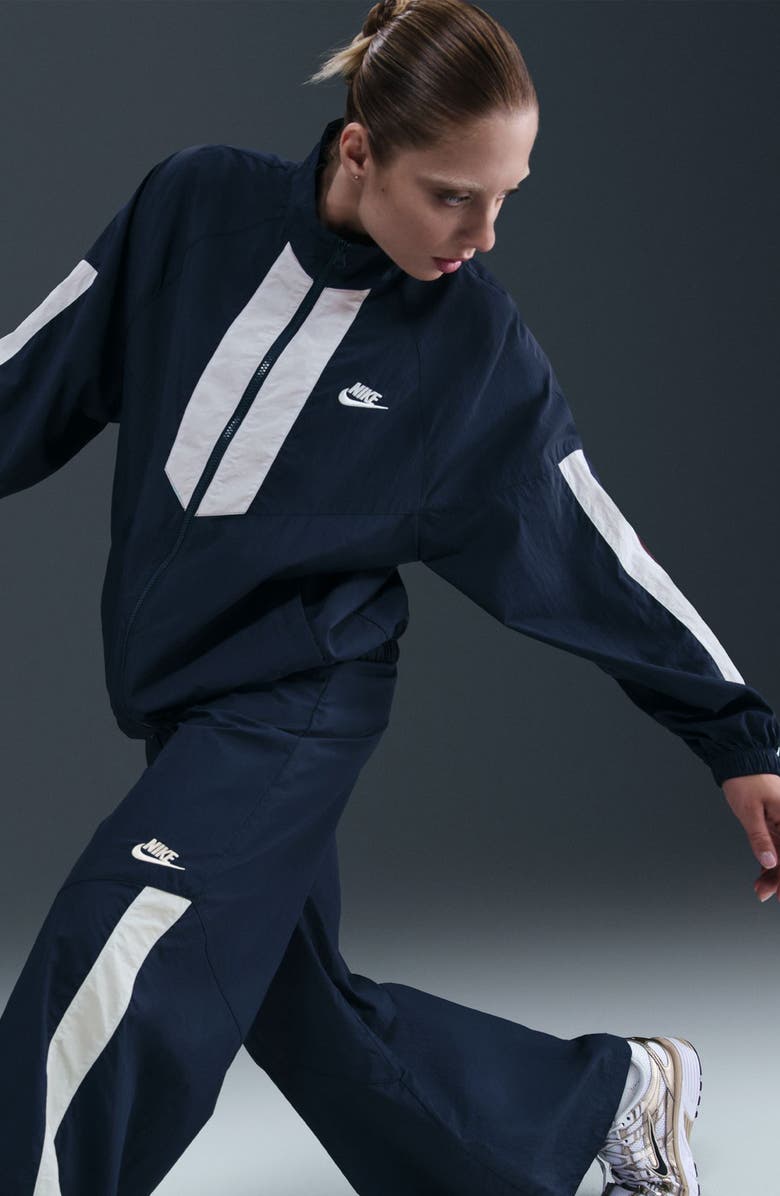 Nike Sportswear Wide Leg Pants, Alternate, color, Midnight Navy/ Sail