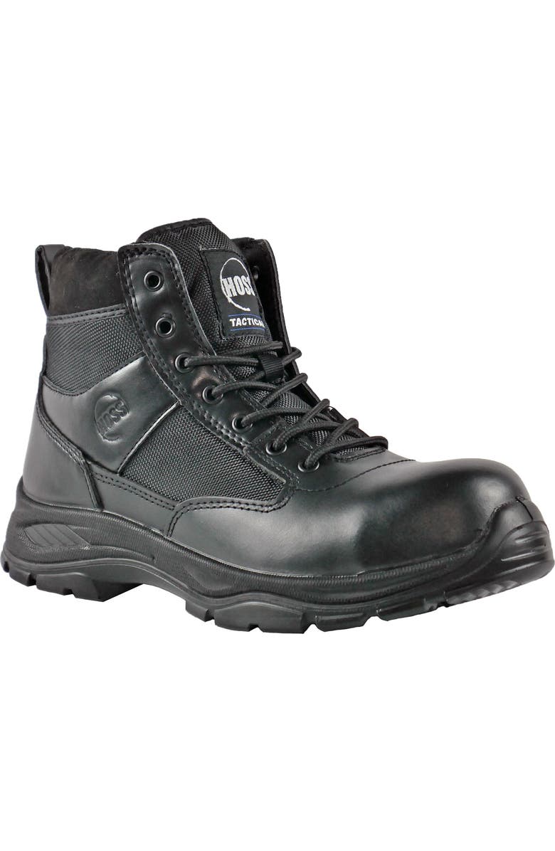 Hoss Boot Company HOSS Watchman 6 Inch Composite Toe Side Zip Work Boot, Main, color, Black