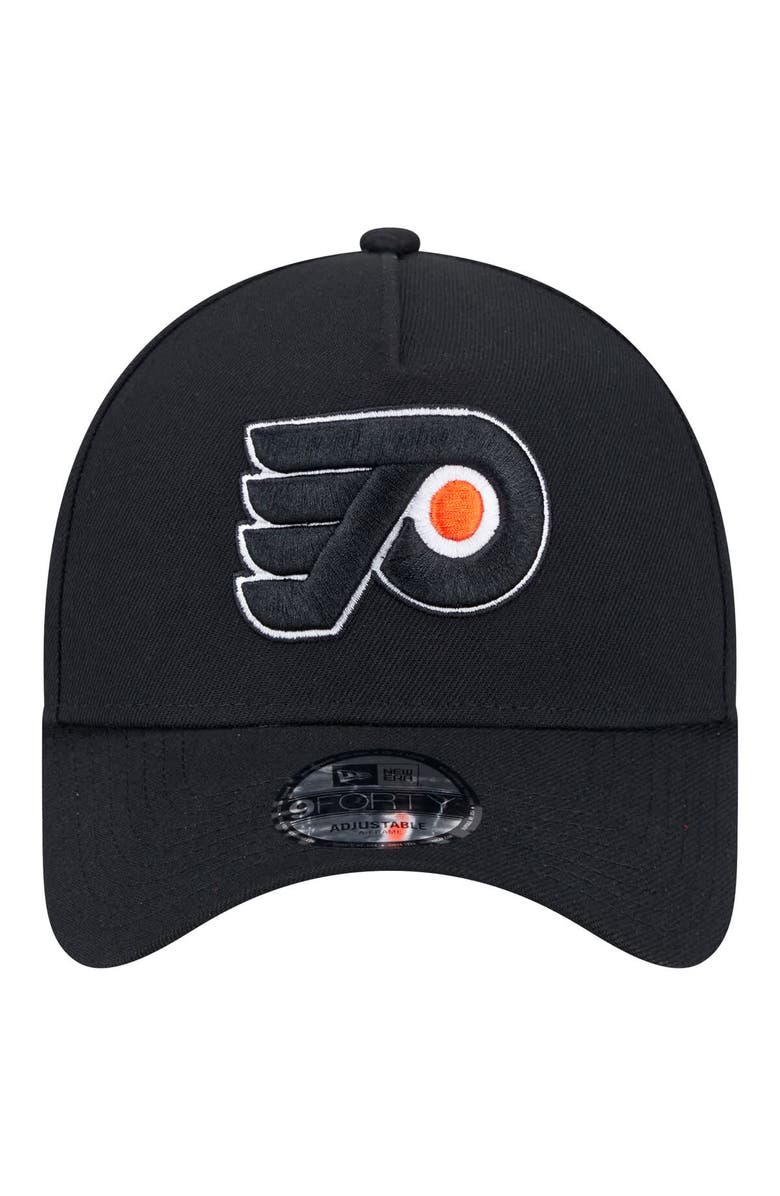New Era Men's New Era  Black Philadelphia Flyers Core A-Frame 9FORTY Adjustable Hat, Alternate, color, 