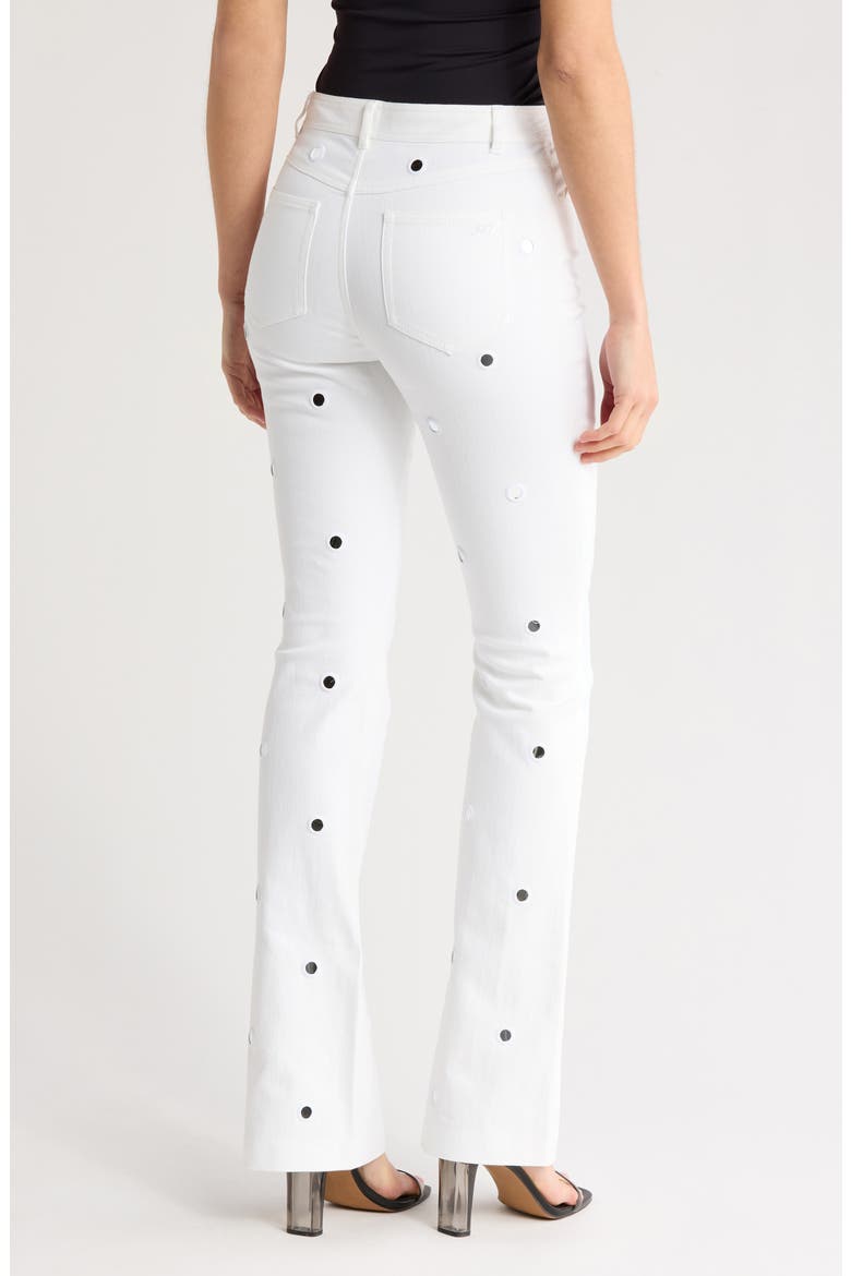 Shilene Mirror Sequin Flare Pants, Alternate, color, WHITE