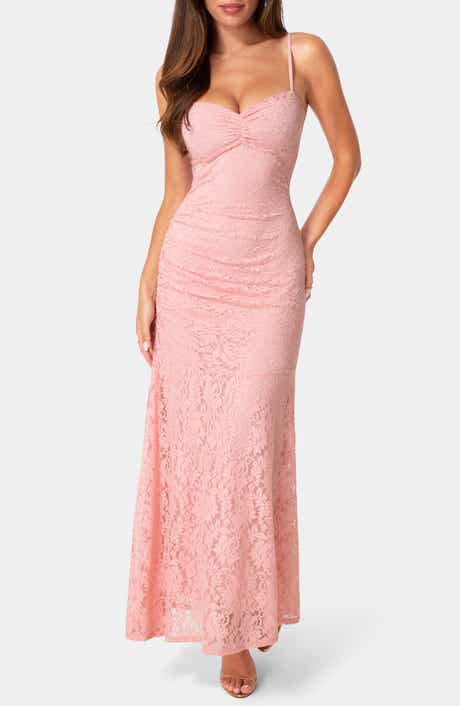 Spaghetti Strap Lace Maxi Dress